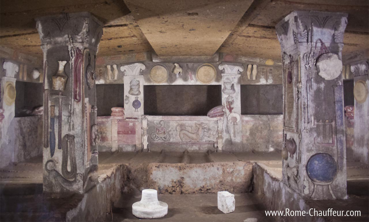 Etruscan tours from Rome Cerveteri Banditaccia Necropolis Tombs Italian Countryisde Tour