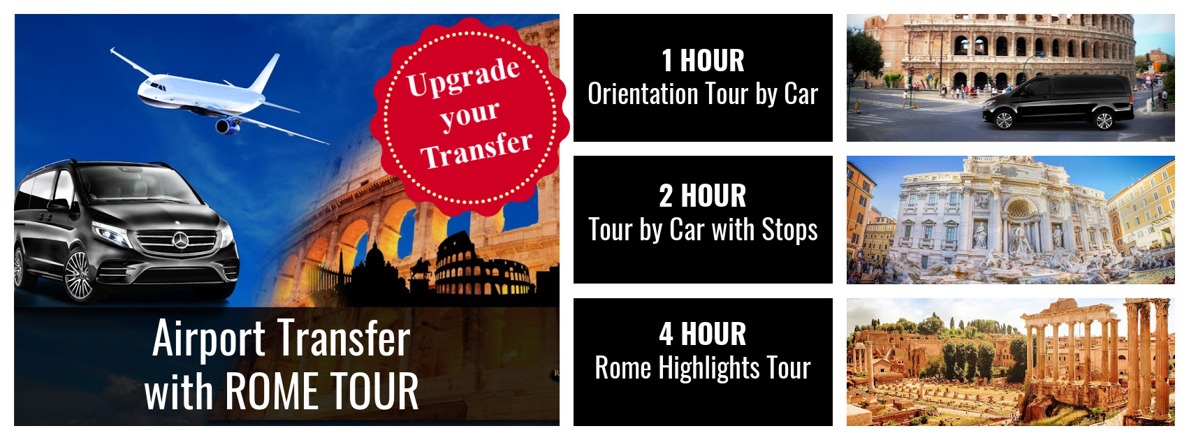 Rome Chauffeur Airport Transfer and Rome Tour