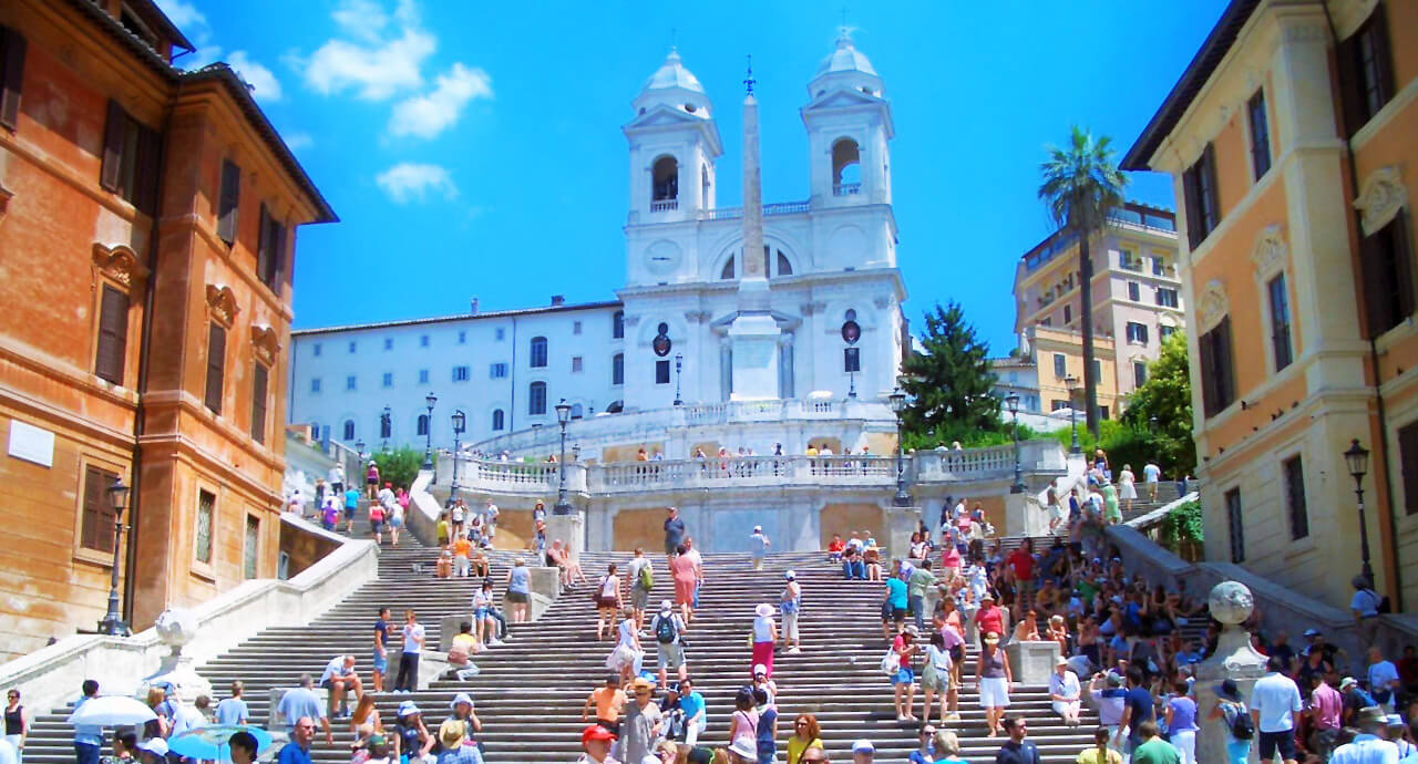 Spanish Steps Rome tours from Civitavecchia Shore Excursions to Rome Chauffeur