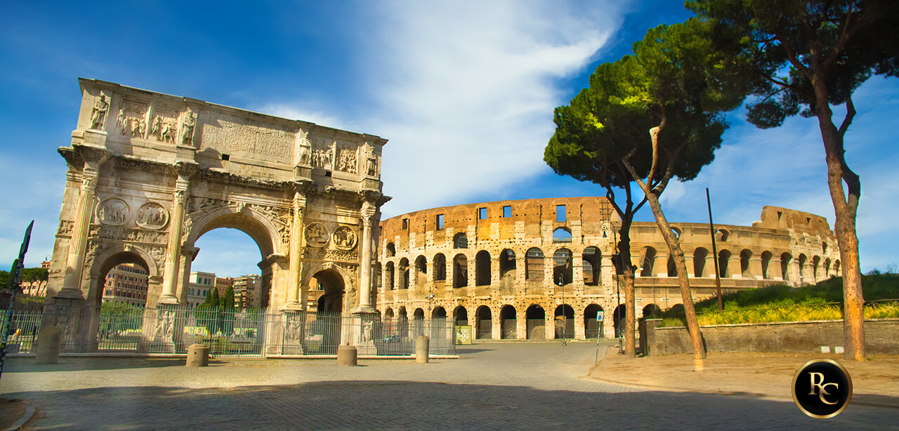 Arch of Constantine Colosseum Rome Post Cruise Tours from Civitavecchia Rome Chauffeur