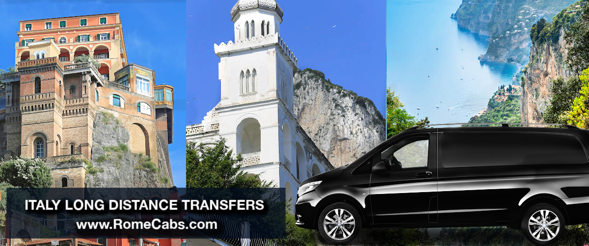 Civitavecchia to Sorrento Italy long range transfers Rome Chauffeur