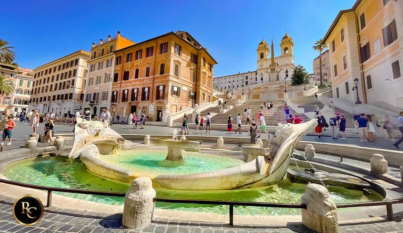 Spanish Steps Bella Roma Rome post cruise tours from Civitavecchia debarkation day