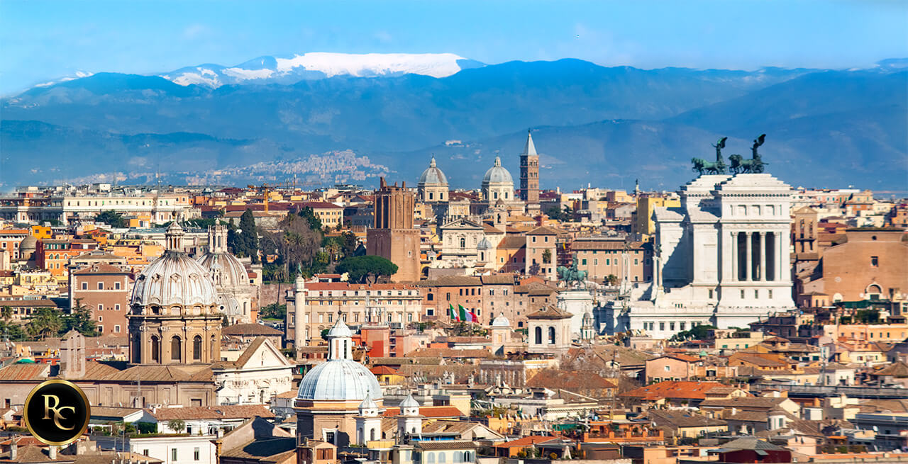 Janiculum Hill Panoramic view of Rome post cruise tour from Civitavecchia